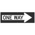National Marker Co NMC Traffic Sign, One Way Arrow Right, 12in X 36in, White TM509J